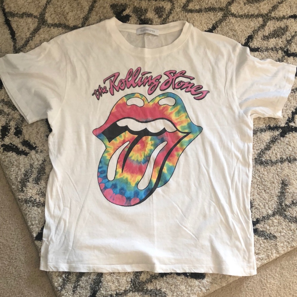Daydreamer Rolling Stones tie dye graphic tee
